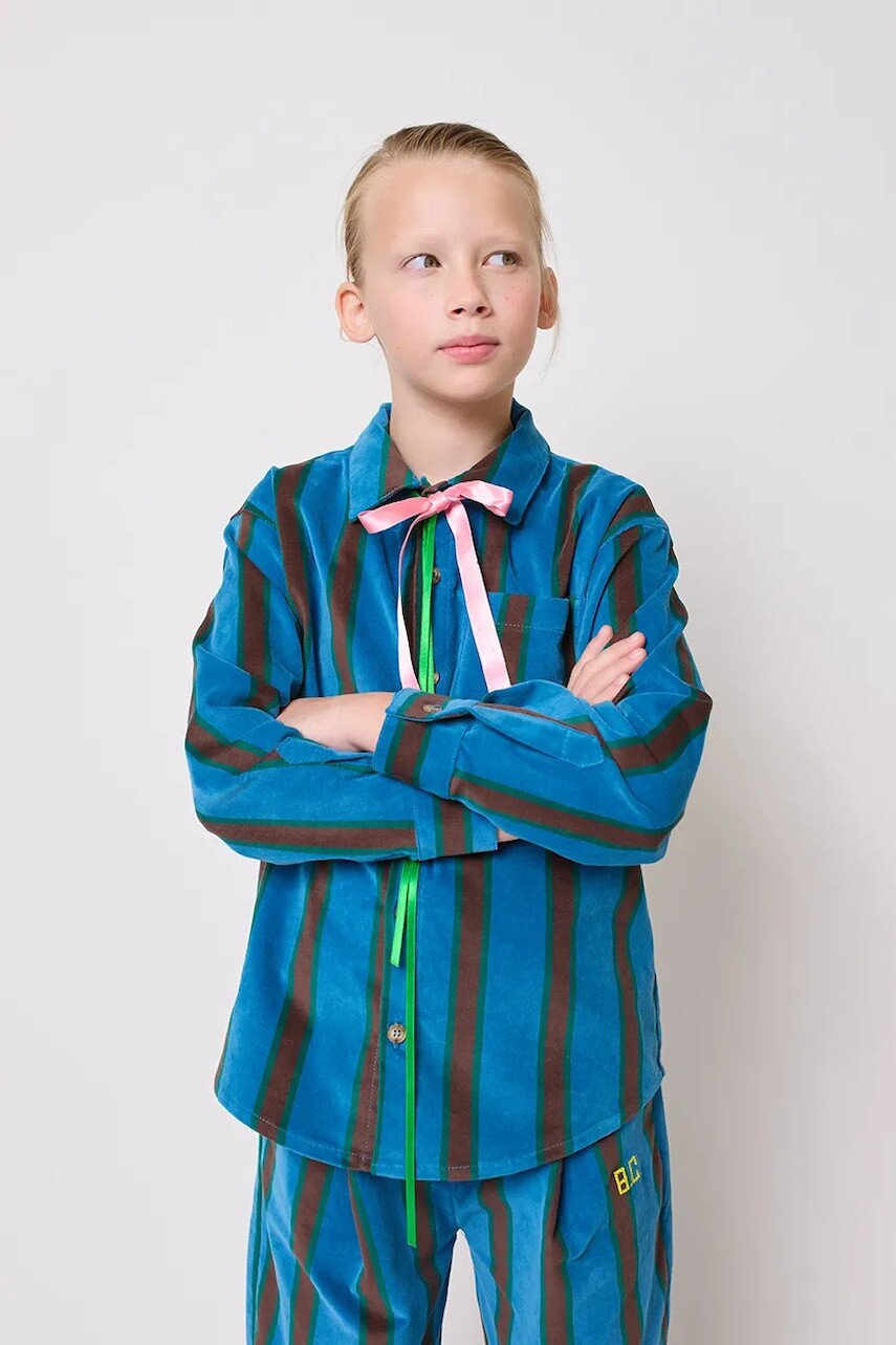 Detská košeľa Bobo Choses modrá farba, 225FC005