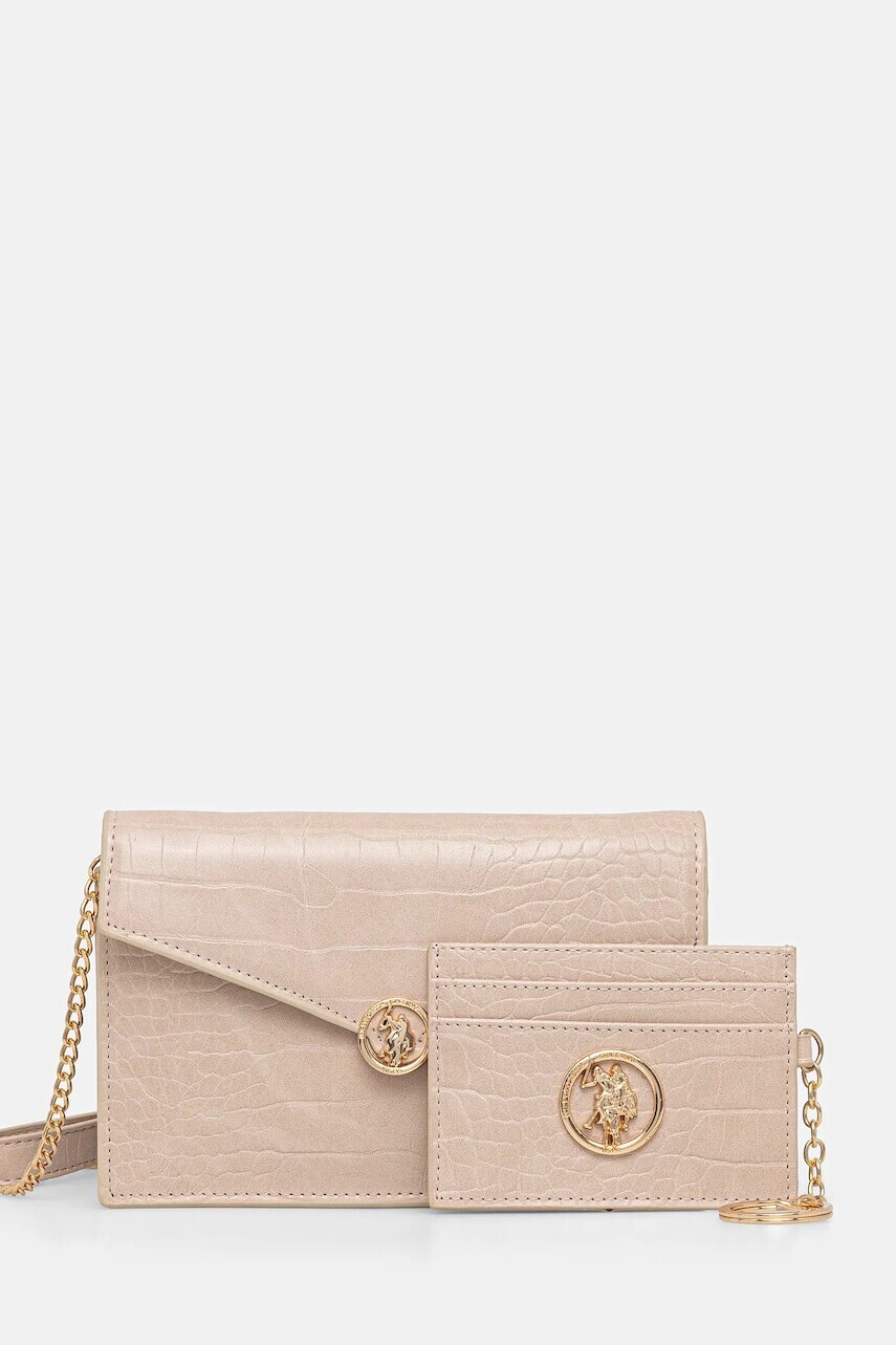 Listová kabelka U.S. Polo Assn. Box Bag ružová farba, BIU2B8998WVP