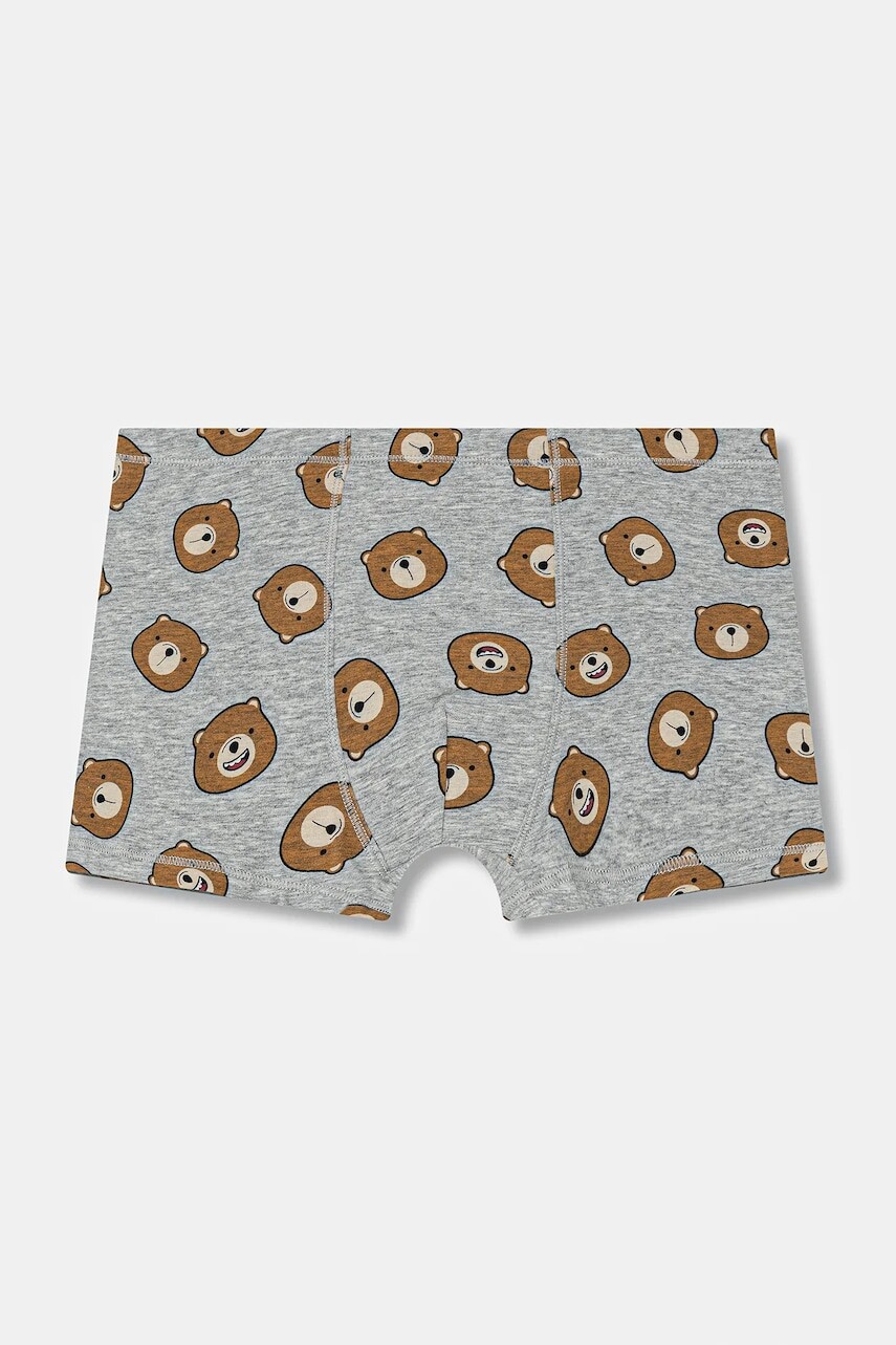 Detské bavlnené boxerky United Colors of Benetton šedá farba, 3MFE0X01K