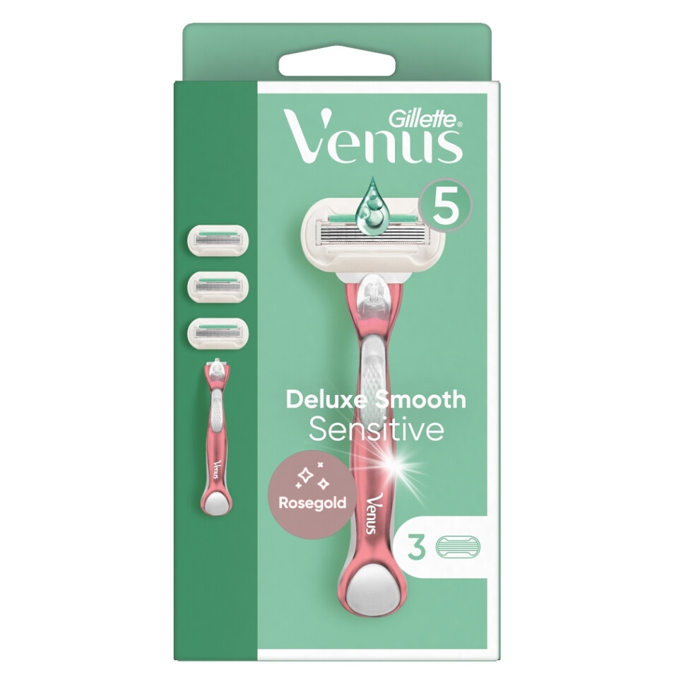 GILLETTE Venus Rose Gold Holiaci strojček pre ženy + Náhradné hlavice 3 ks