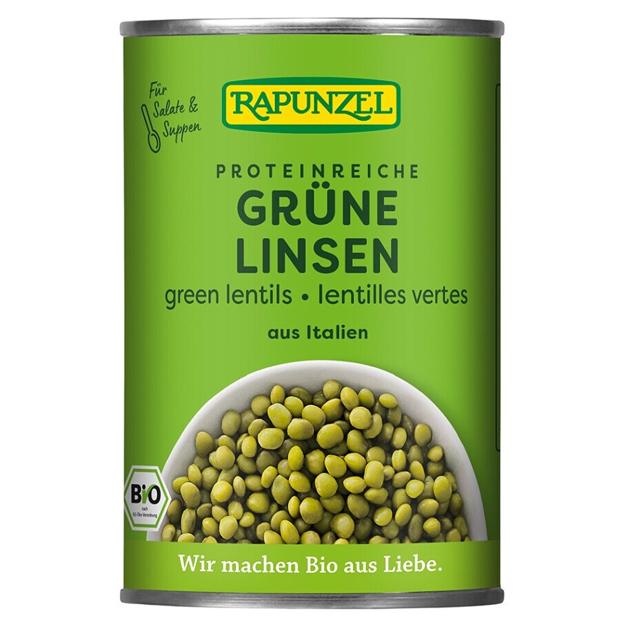 Rapunzel Zelená šošovica sterilizovaná BIO 400 g