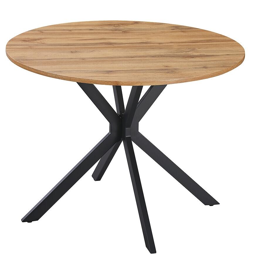 Stôl Flint 12516 100x100 prírodná/čierna