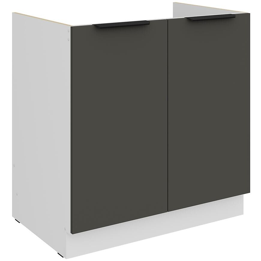 Kuchynská skrinka Aria-Gr/Wh Anti Fingerprint 80zl 2f Bb