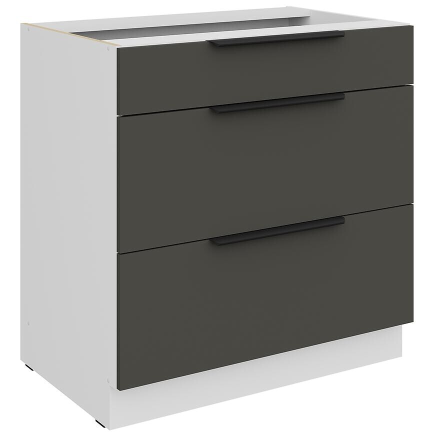 Kuchynská skrinka Aria-Gr/Wh Anti Fingerprint 80d 3s Bb