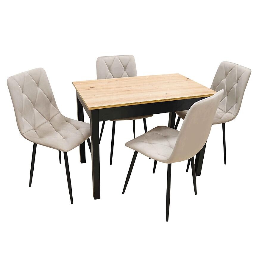 Jedálenská zostava1+4 Larisa artisan/čierna