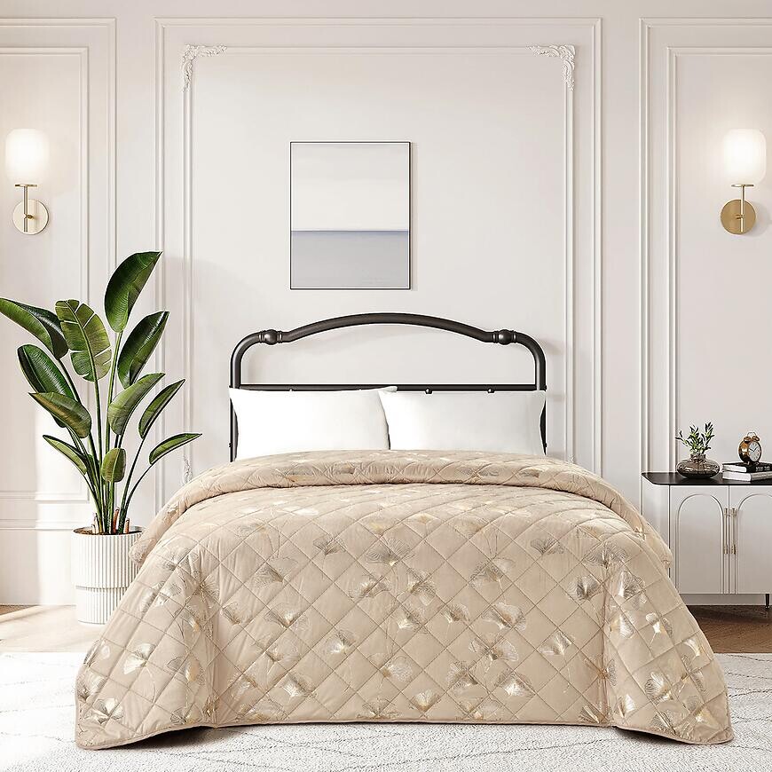 Prikrývka na posteľ Jola RQ-015 170x220 cm béžová