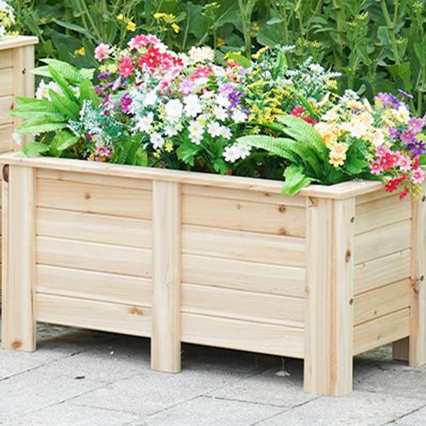 Drevený vyvýšený záhon, kvetináč SJT804040-1 80x40x40 cm