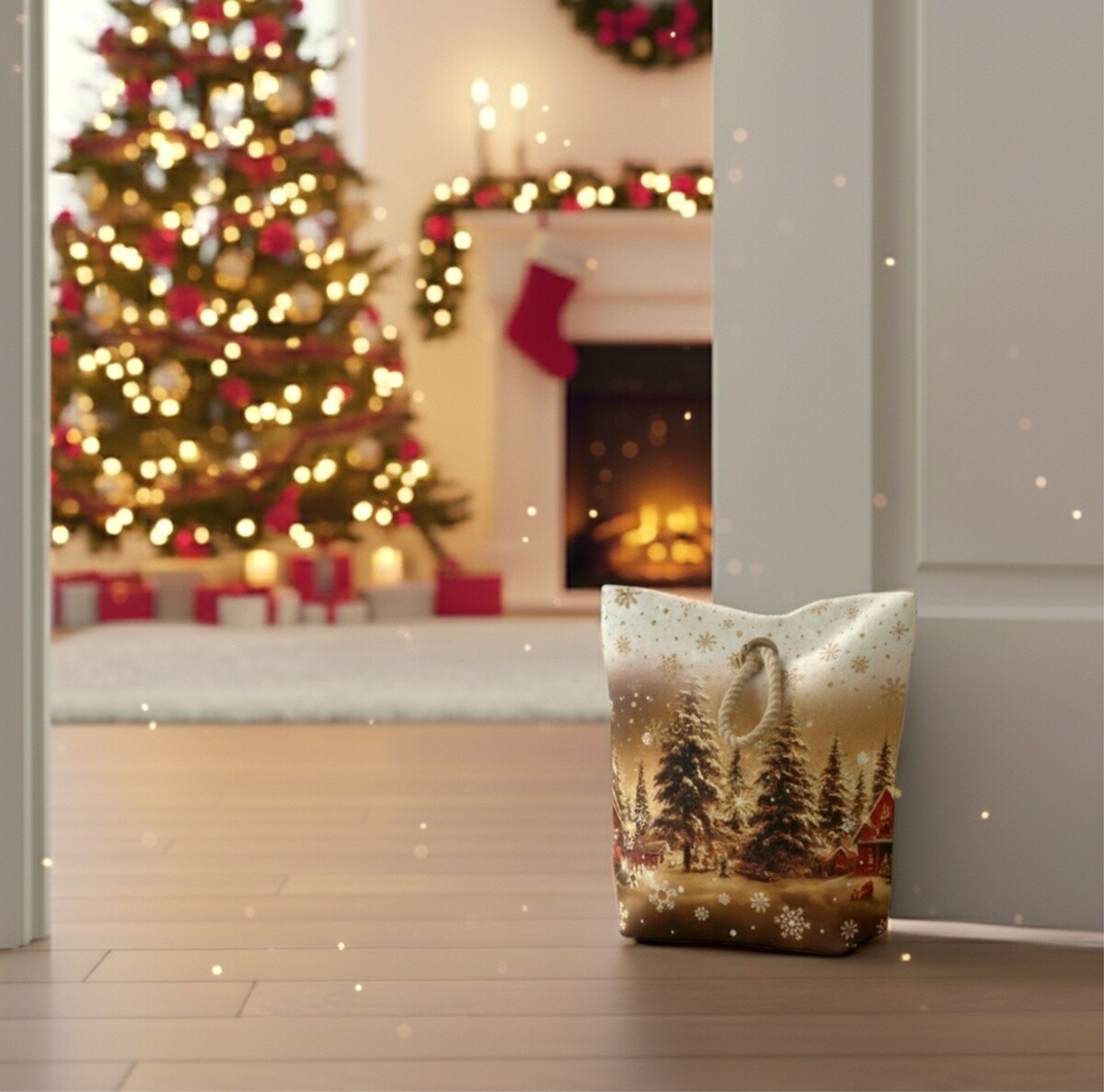 Dverová zarážka - závažie, Chalúpky, 22 x 23 cm