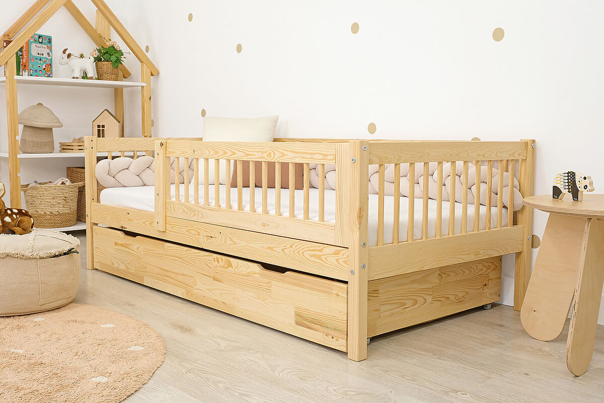 Ourbaby® 35985-0 Children's bed Teddy Plus - natural posteľ 160x80 cm prírodná