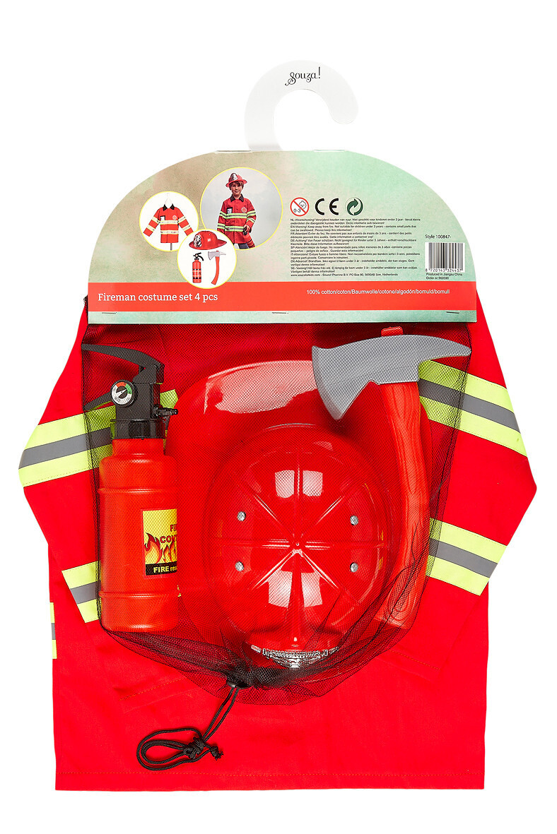 Souza! – detský kostým – Hasič – 4 – 7 rokov, 110 – 122 cm