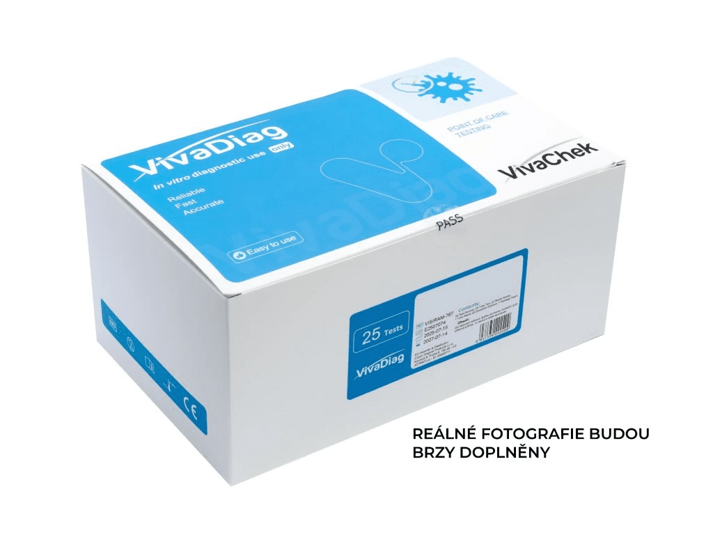 8v1 respirační multitest - VivaDiag - 25 kusov antigénové testy