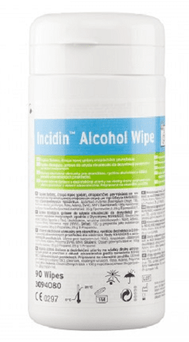 Incidin Alcohol Wipe Canister utierky na dezinfekciu povrchov v dóze 90ks