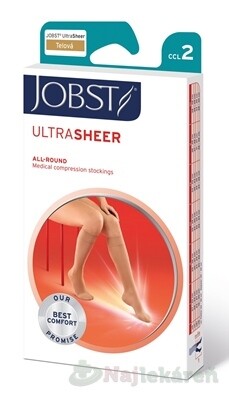 Jobst Ultra Sheer kompresívne lýtkové pančuchy so zatvorenou špičkou telové