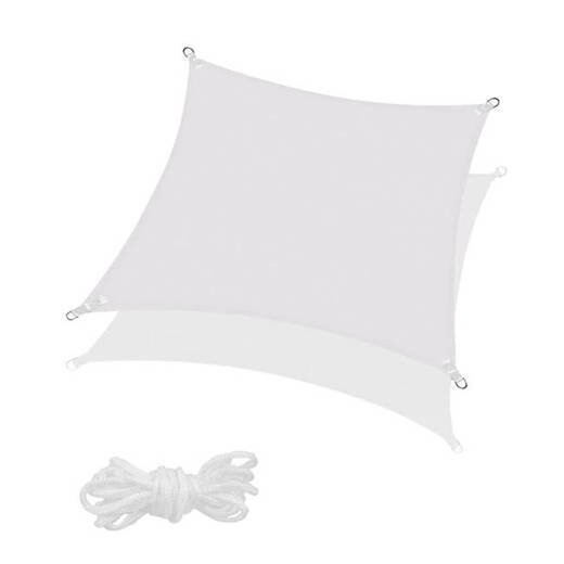 Tieniaca plachta štvorec 500x500cm - svetlo sivá