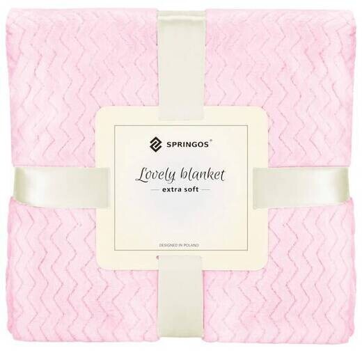 Obojstranná plyšová deka 160x200cm - cik cak - ružová