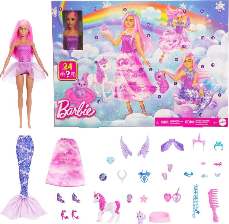 Mattel Barbie Rozprávkový Adventný kalendár 2025