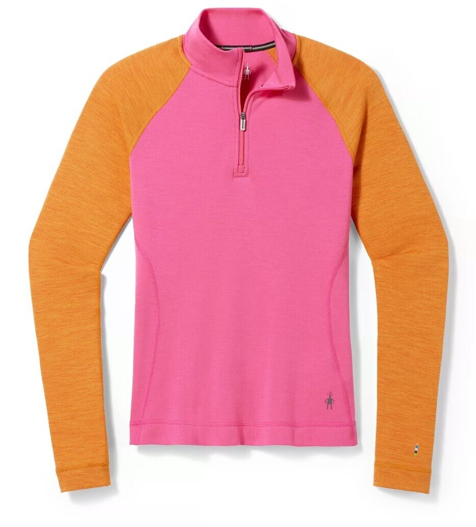 Smartwool W CLASSIC THERMAL MERINO BL 1/4 ZIP B power pink Veľkosť: L 196572865359