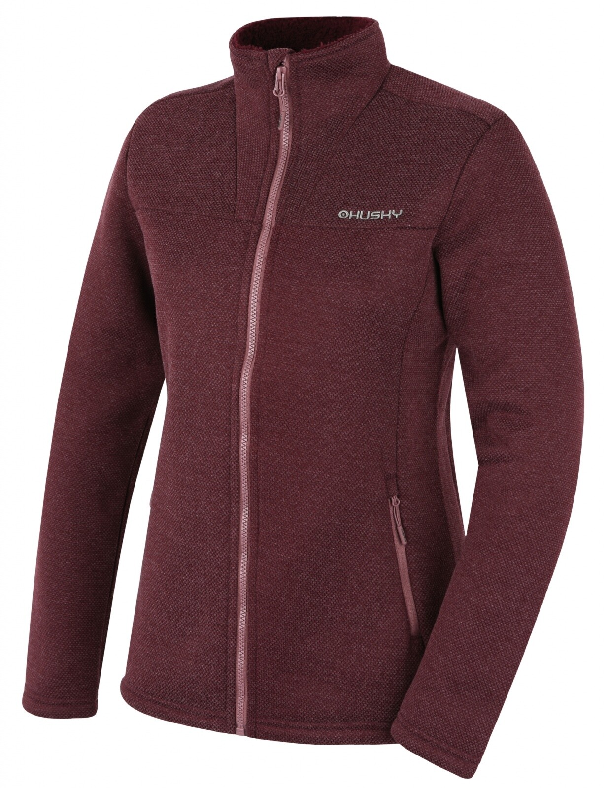 Husky Dámsky sveter na zips Akra L dark bordo Veľkosť: L