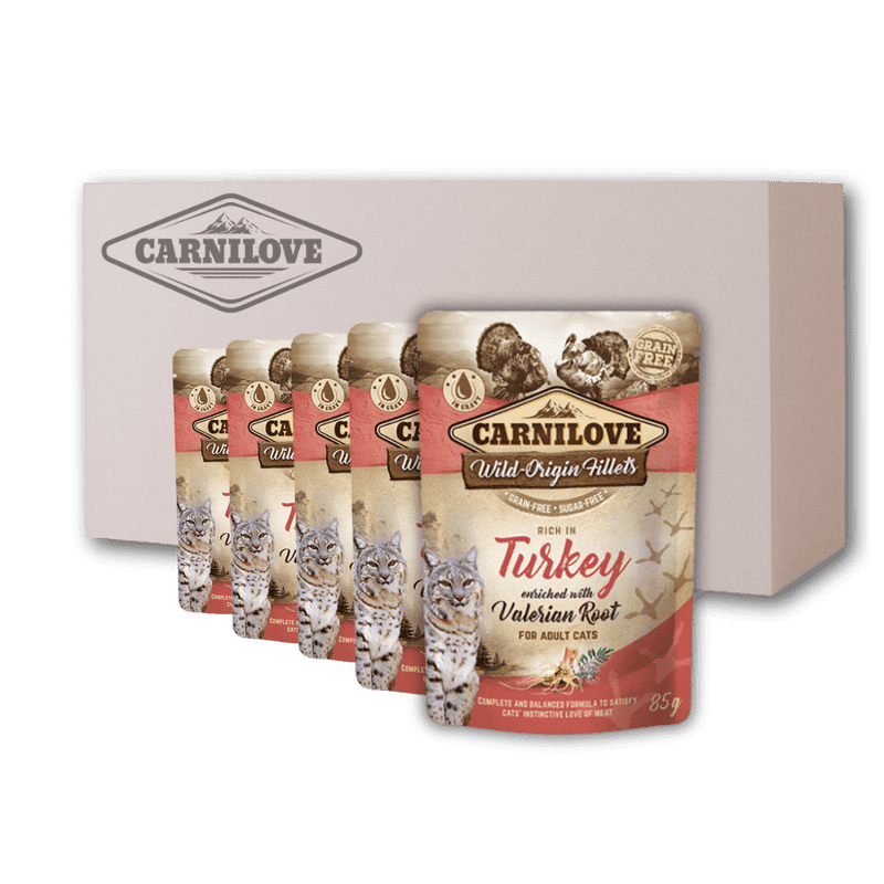 24 x Carnilove Cat Pouch Rich in Turkey Enriched with Valerian 85g
