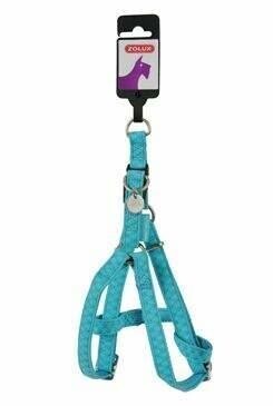 Postroj pes MAC LEATHER tyrkysová