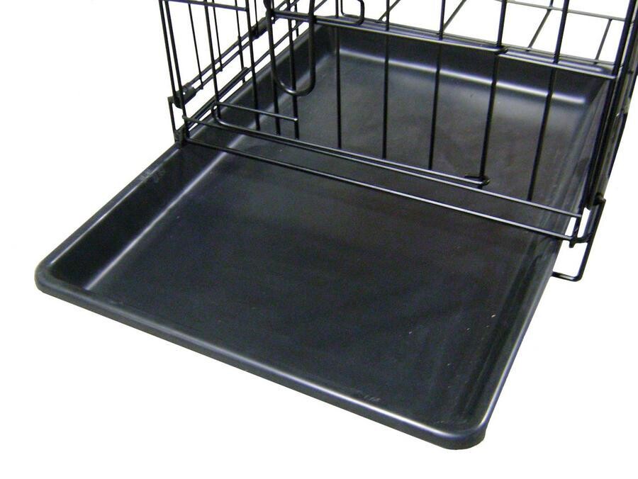 Karlie Dno plastové pro drátěnou klec (černá dva vchody 63x43x49cm)