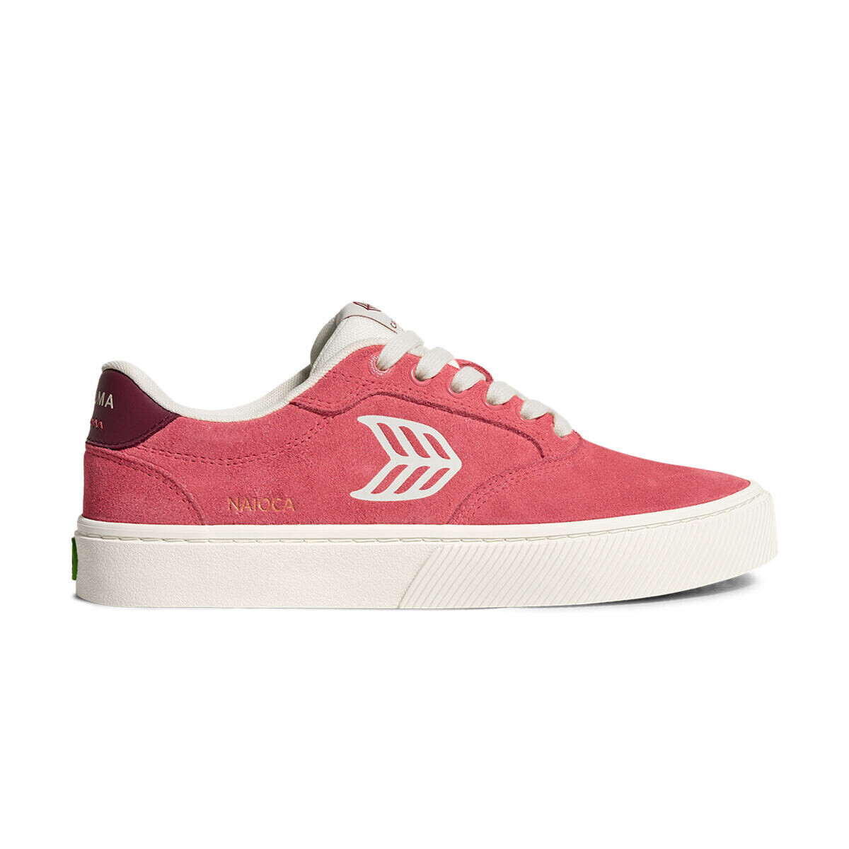 Pánské volnočasové boty Cariuma NAIOCA Watermelon Suede Ivory Logo Ruby Wine Sneaker