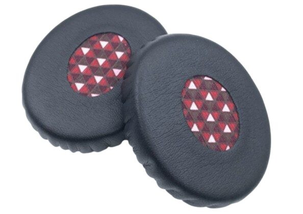 Náhradné náušníky pre slúchadlá Bose OE2 a OE2I SoundTrue - Čierno červené, koža