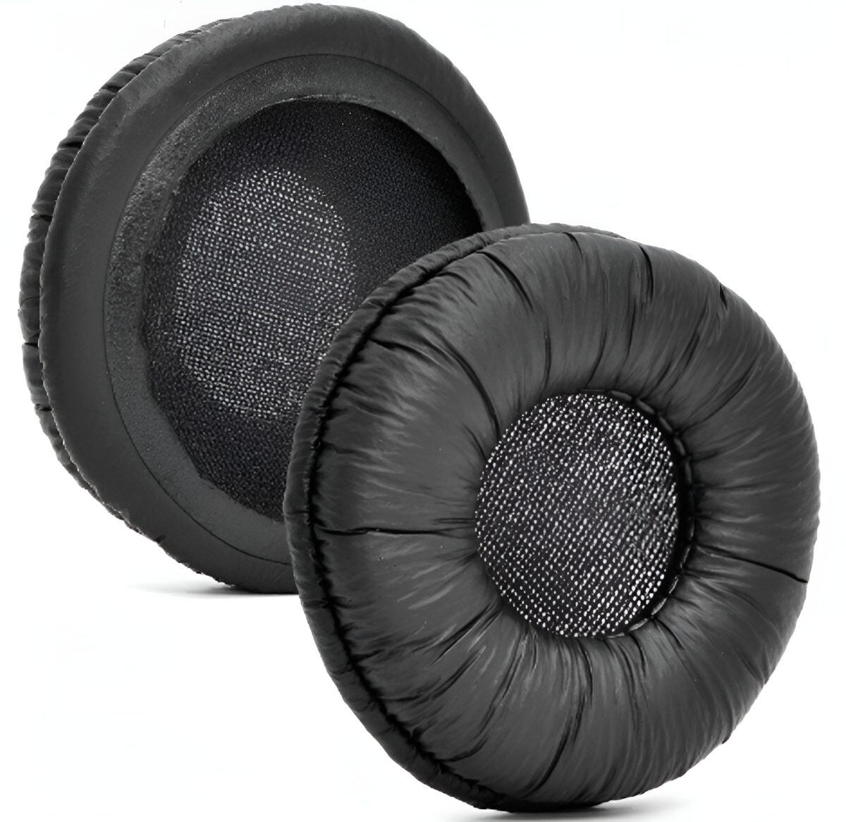 Náhradné náušníky pre slúchadlá Logitech 960 USB - Čierne, kožené