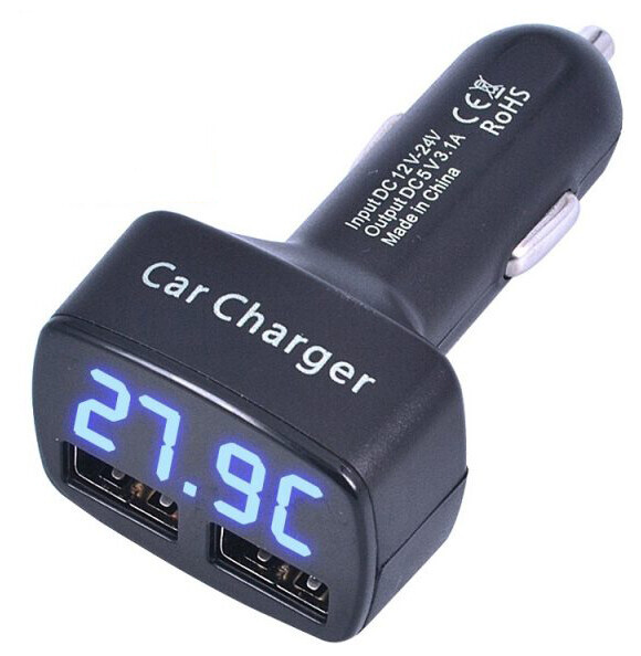 Auto USB nabíjačka DC5V 3,1 A - 4 v 1