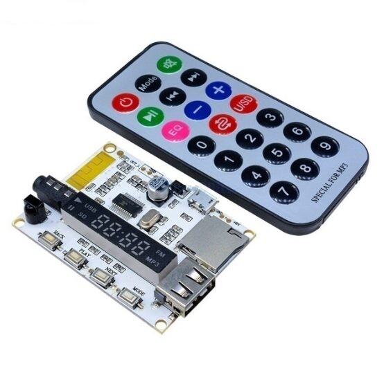 Bluetooth zvukový dekodér s diaľkovým ovládaním s kartou SD