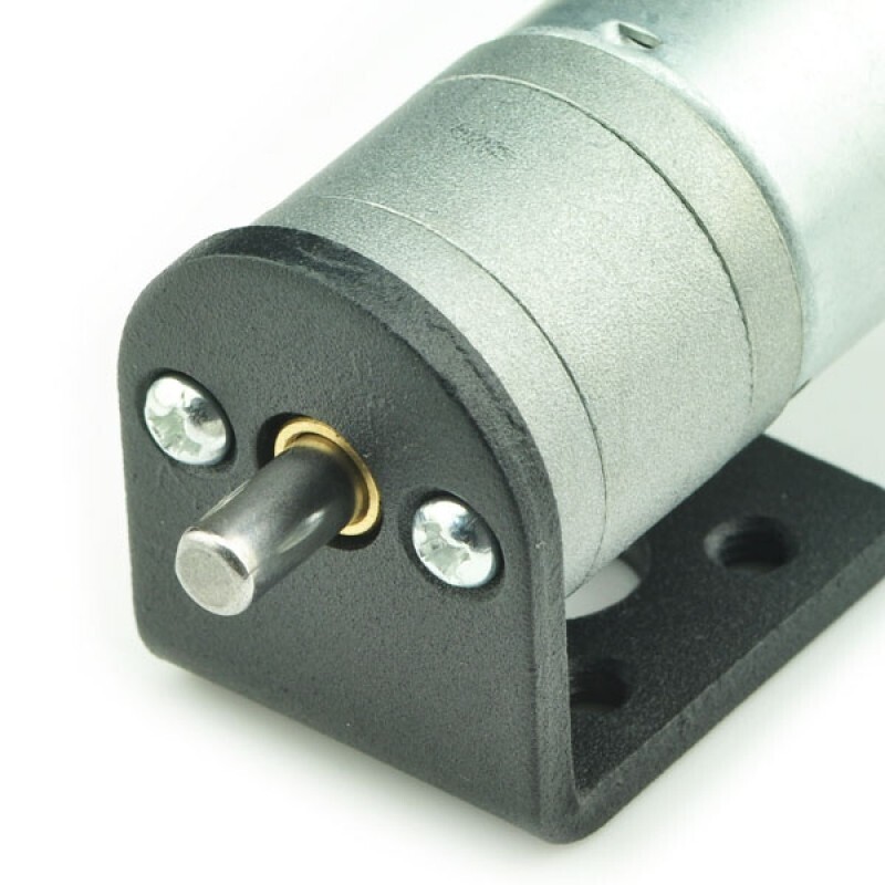 L-držiak pre 25mm DC motor s prevodovkou (25GA-370) - hliníkový, hrúbka 3 mm