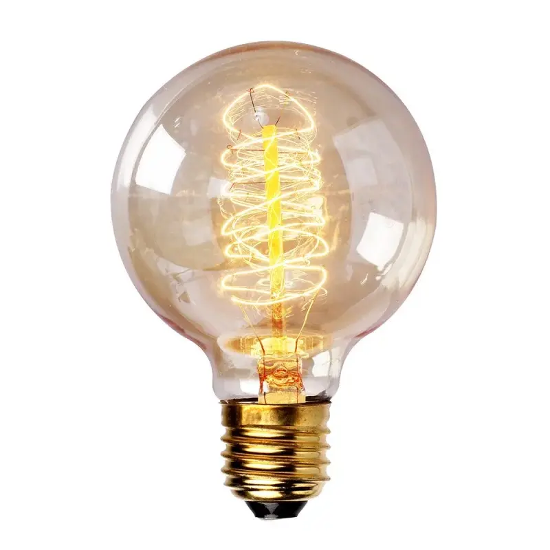 Dizajnová retro žiarovka Edison O7 60W priemer 80mm, pätica E27