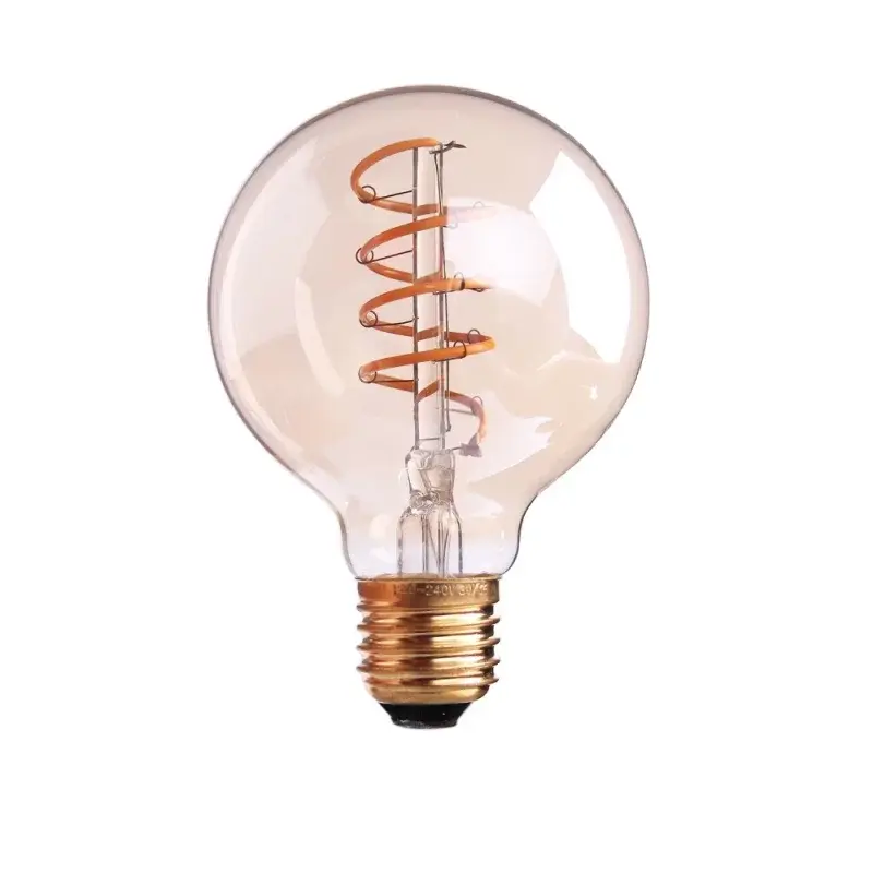 Dizajnová retro žiarovka LED Edison G80 4W, pätica E27