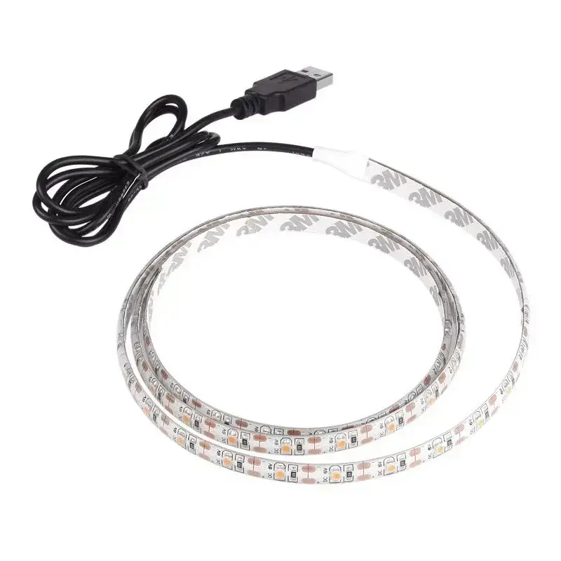 LED pásik 3528, 5V s USB, teplý biely, 2 metry
