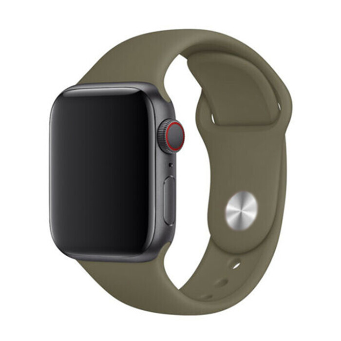 Marvelli - Jednofarebný remienok na Apple Watch - Khaki Veľkosť: 42/44/45/46/49mm, Obvod: M-L (stredný až väčší obvod zápästia), Farba: Khaki