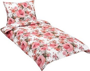 BELLATEX Obliečky bavlna 90/234 kvety ibišteka 140 × 200 cm, 70 × 90 cm