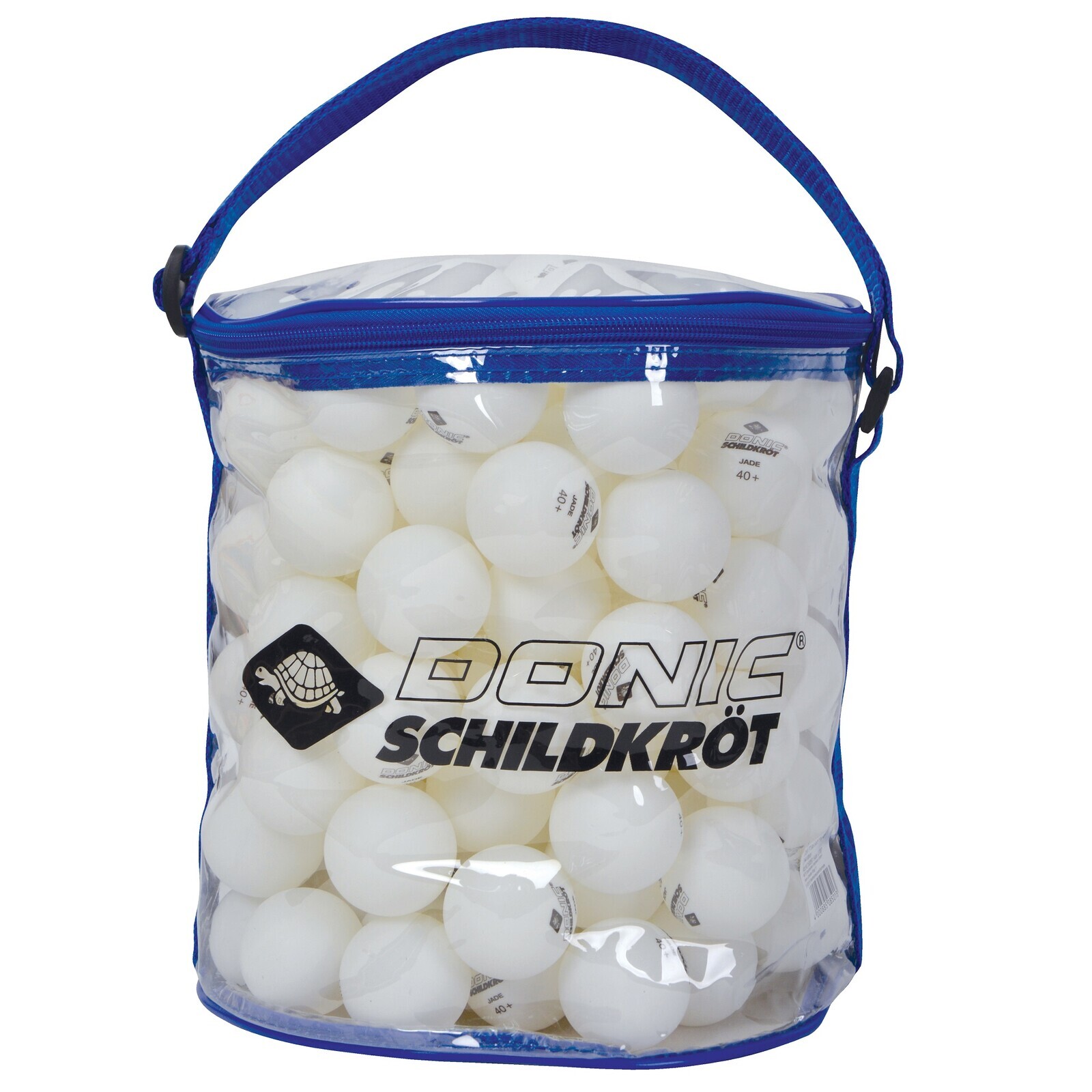 Loptičky na stolný tenis SCHILDKROT Jade Poly 40+ 144 ks