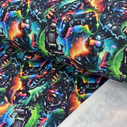 Teplákovina počesaná JOGGING Game over design A digital print