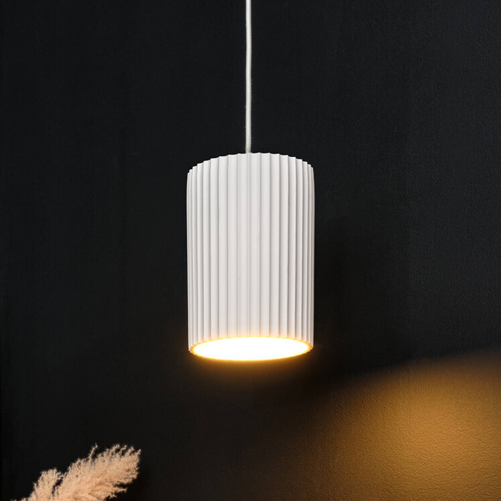 OSRAM závesné svietidlo Decor Plaster Routes Tube, biela, sadra, E27