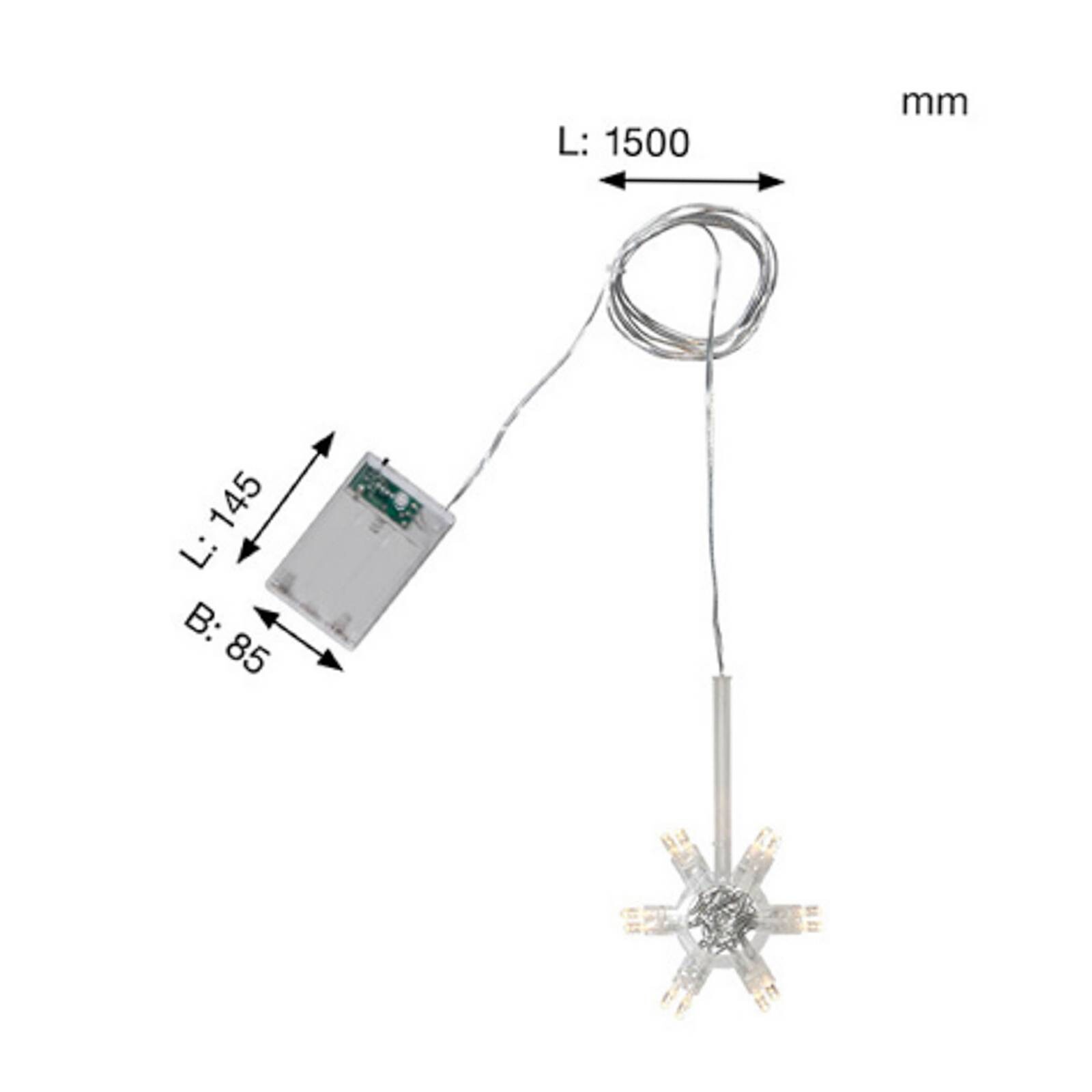 LED svetelná reťaz Lighty svetelný kruh pre papierové hviezdy