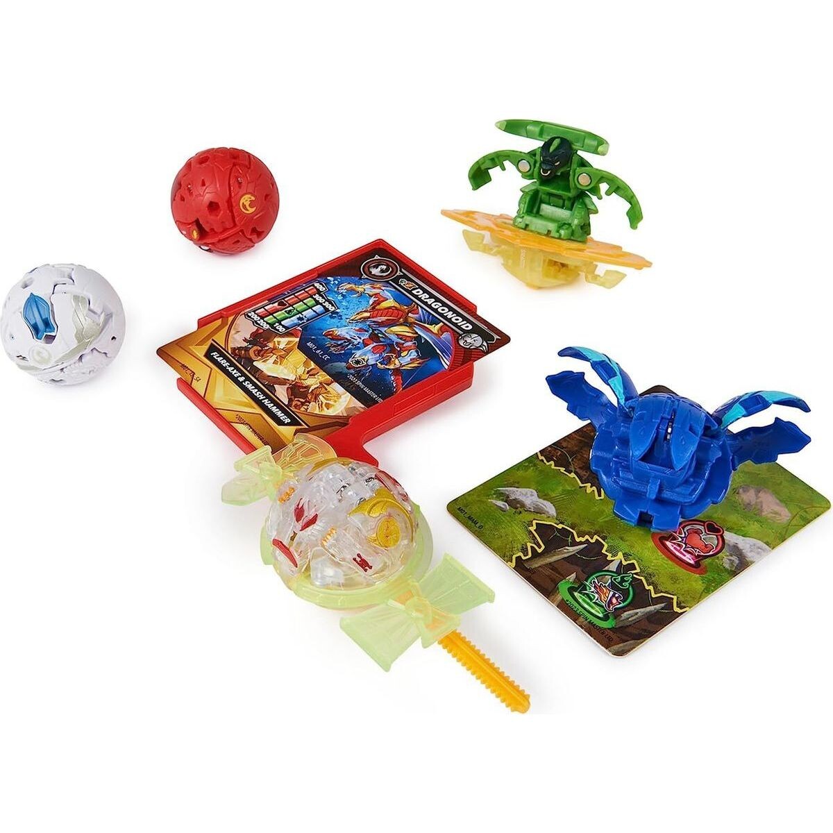 Bakugan Balení speciální útok S6 Hammerhead, Titanium Dragonoid, Nillious