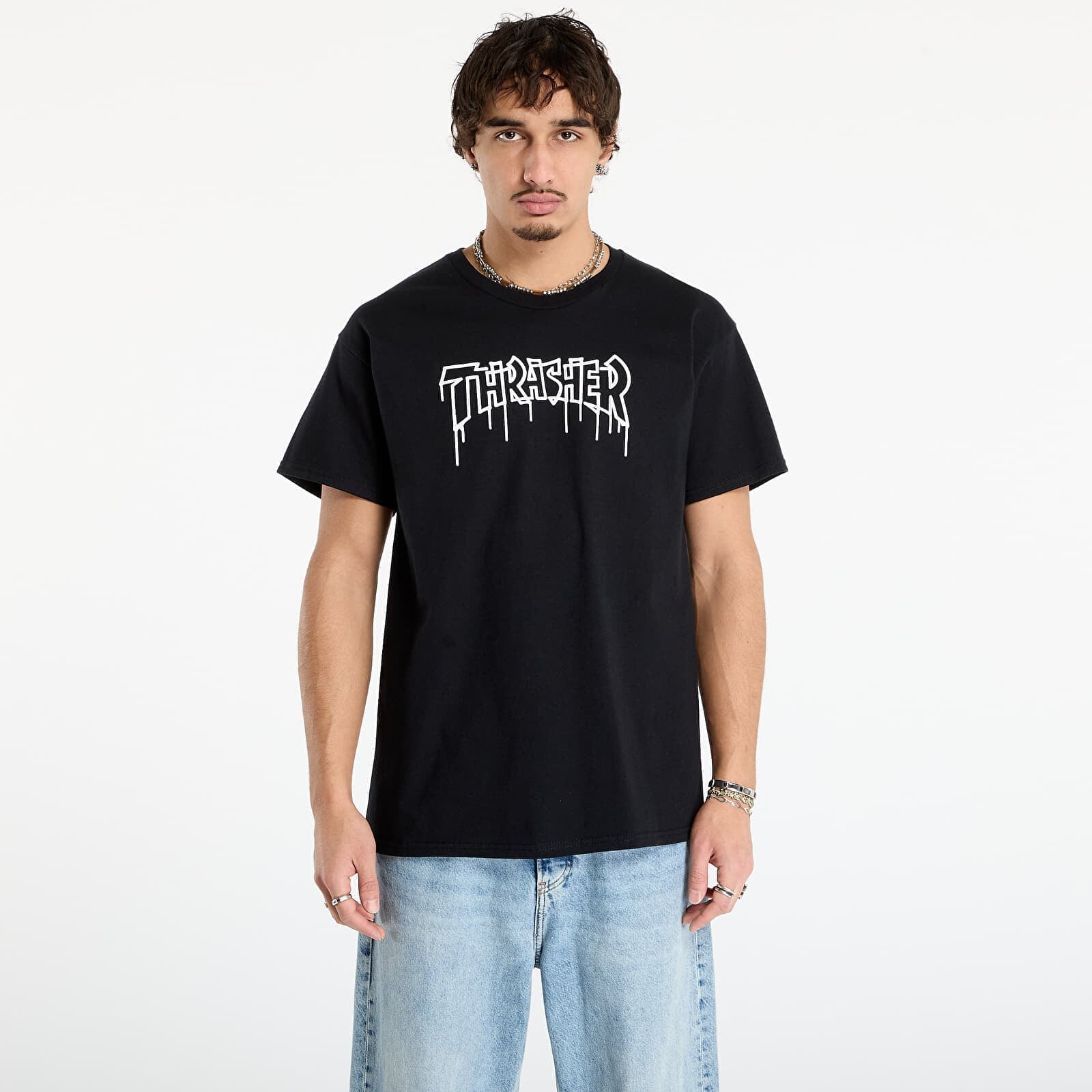 Tričko Thrasher One-liner T-Shirt Black XL