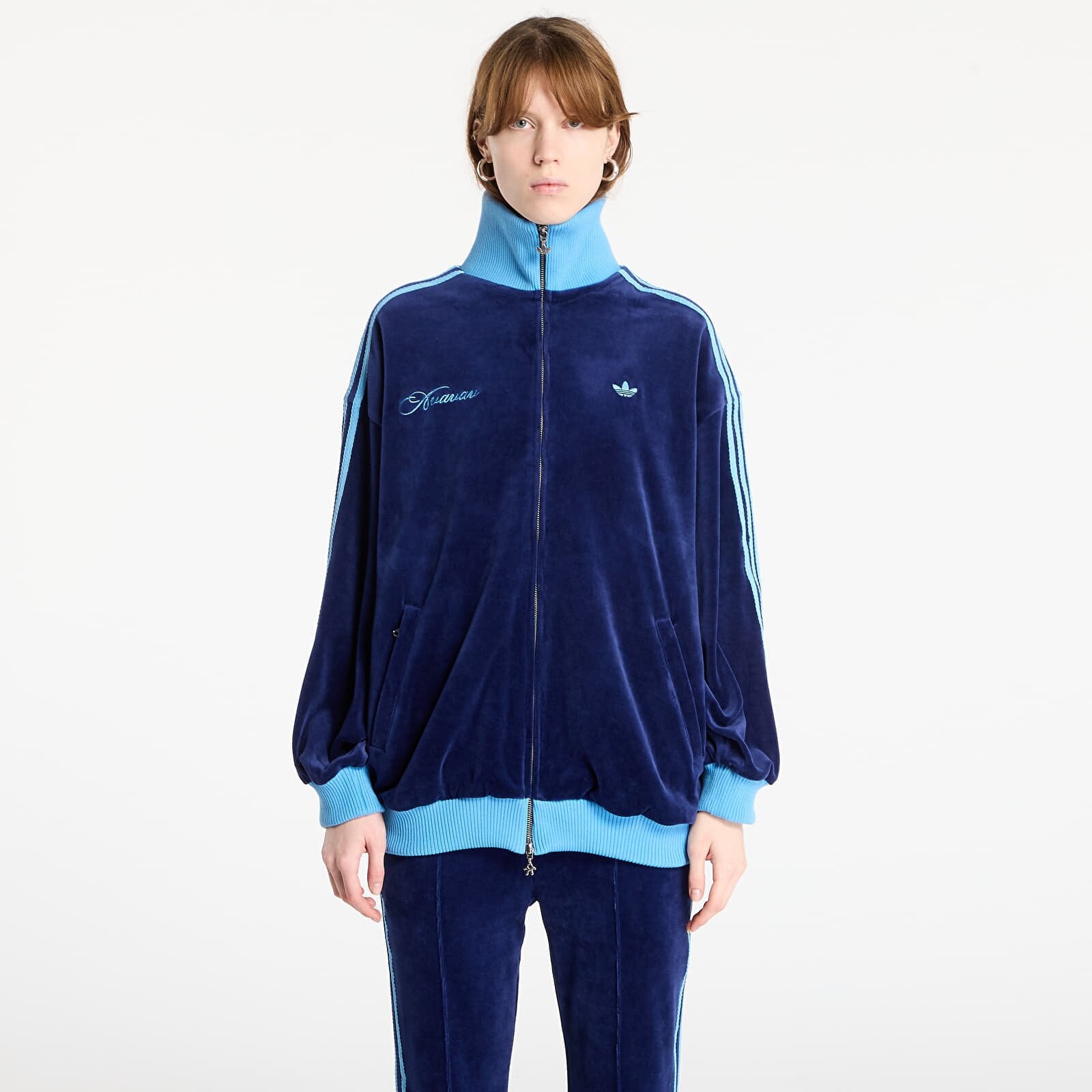 Mikina adidas x AVAVAV Track Top Velvet Dark Blue M