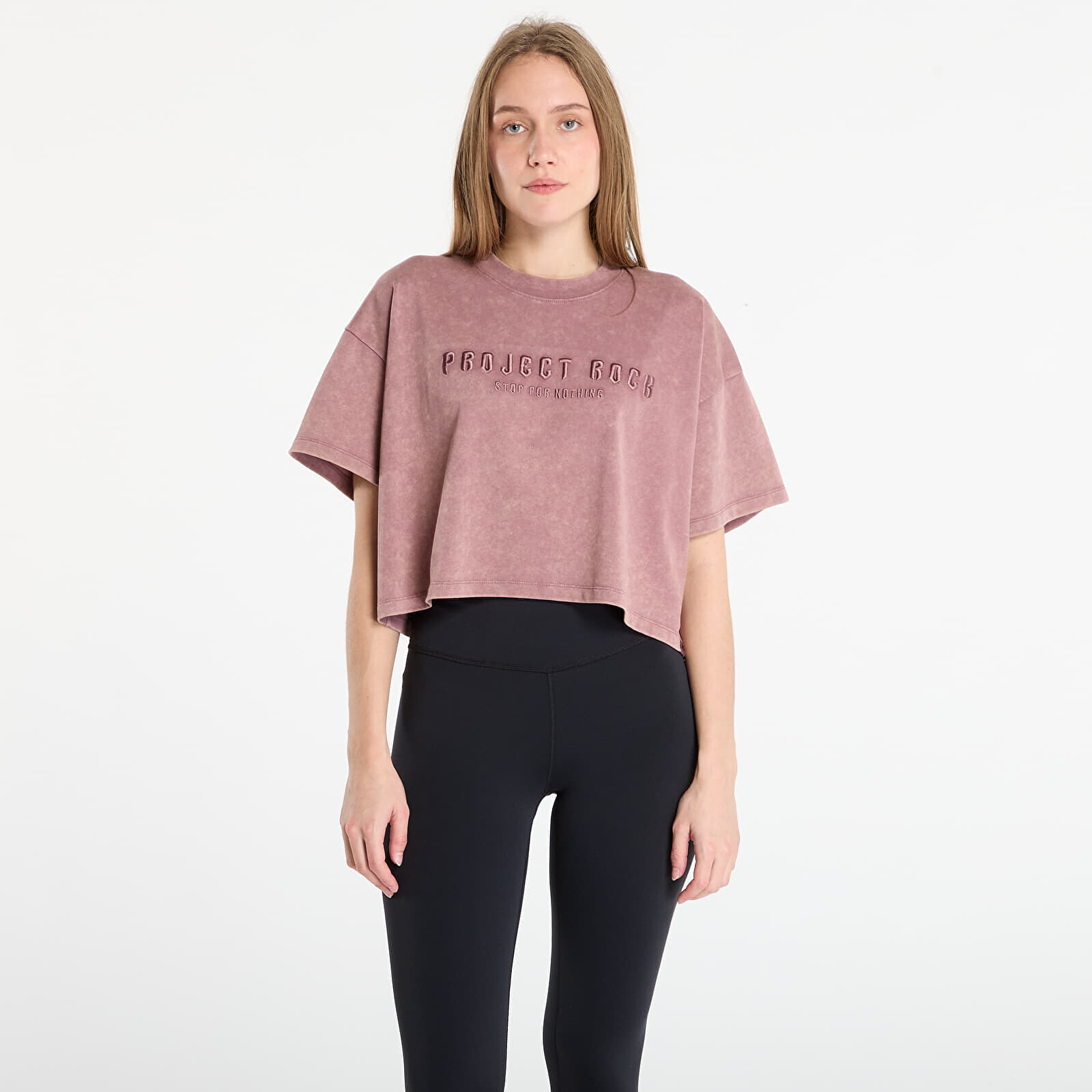 Tričko Under Armour Project Rock Statement Graphic SS Tee Maroon Mist XS