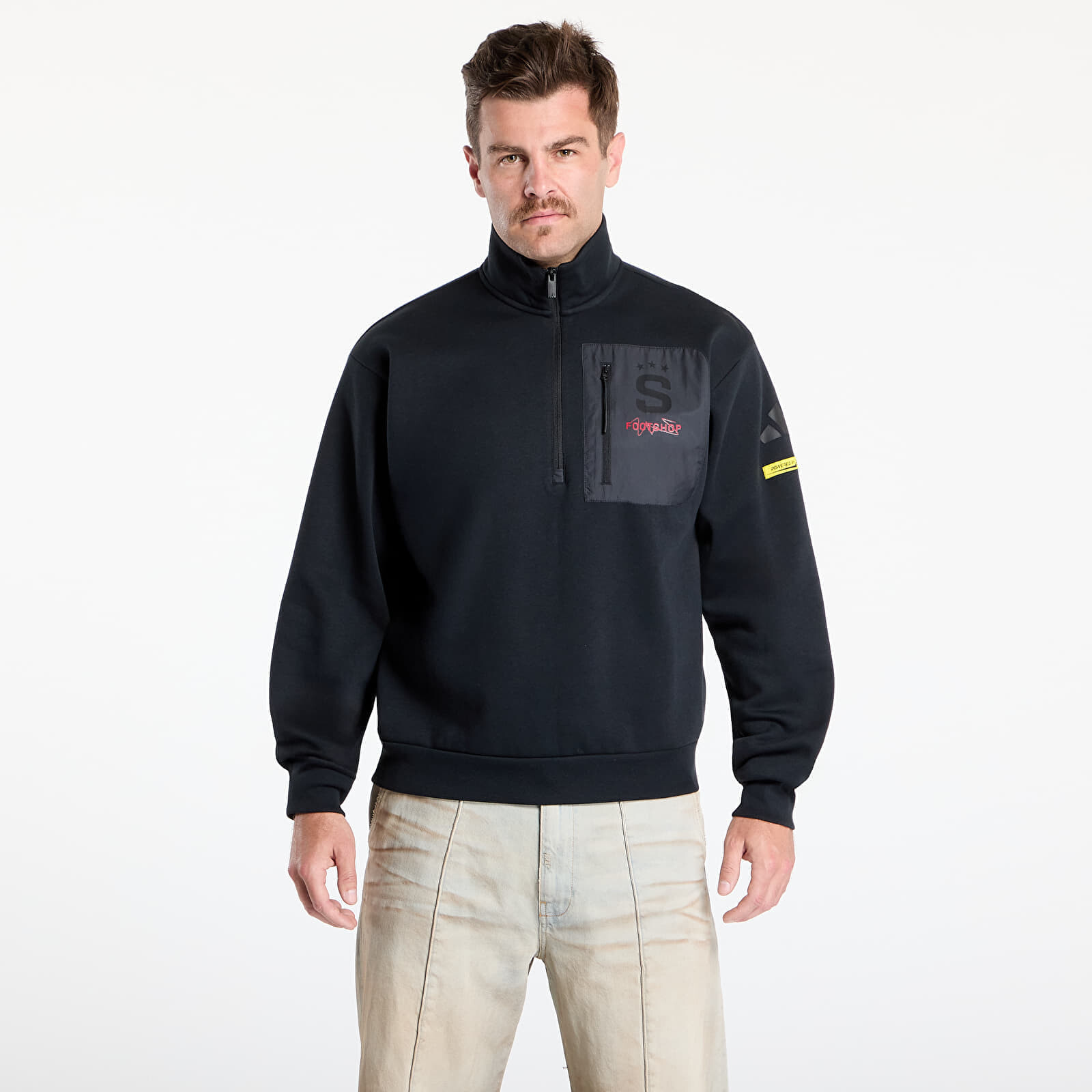 Mikina adidas x Footshop x Sparta 1/4 Zip UNISEX Black M