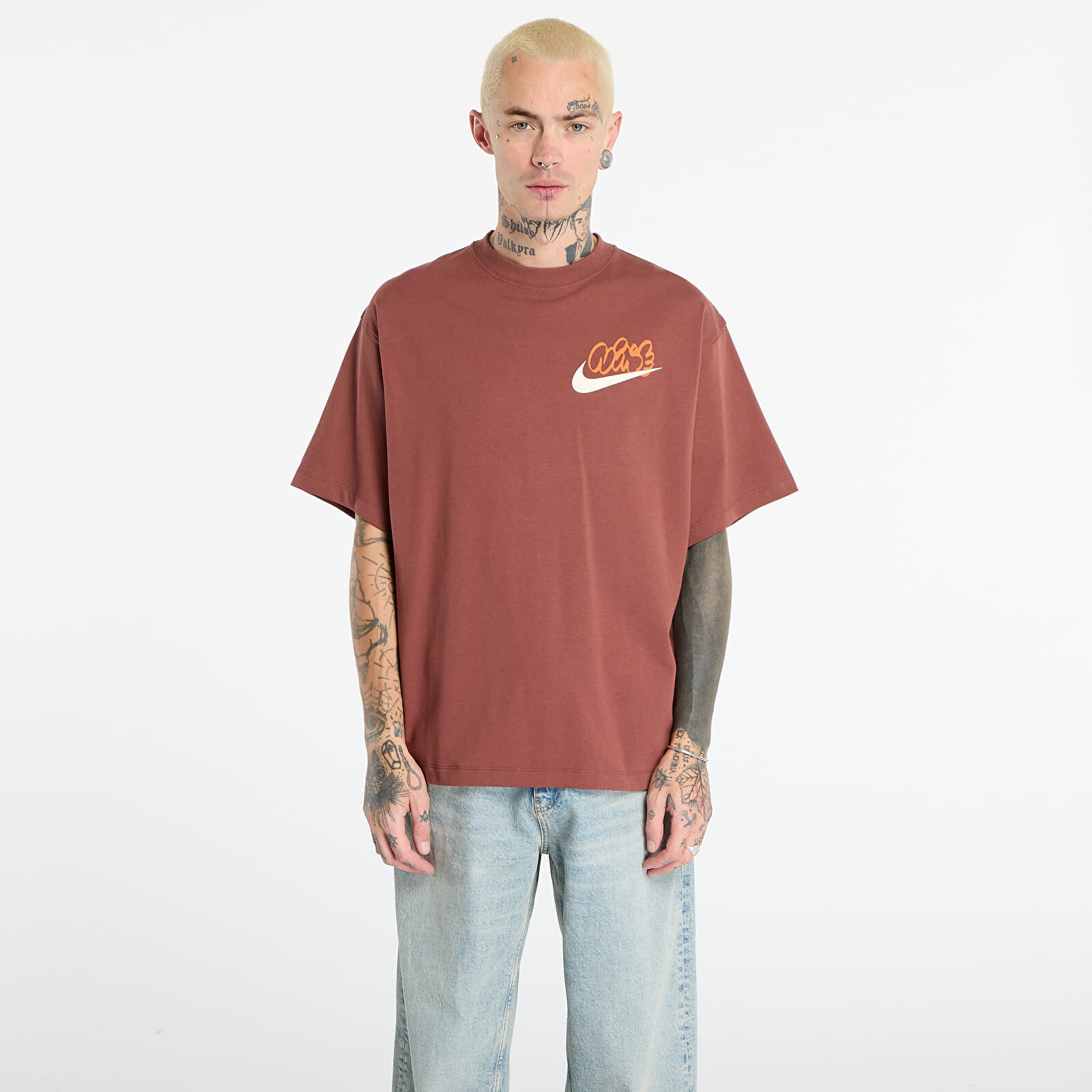 Tričko Nike Solo Swoosh Men's T-Shirt Red Sepia L