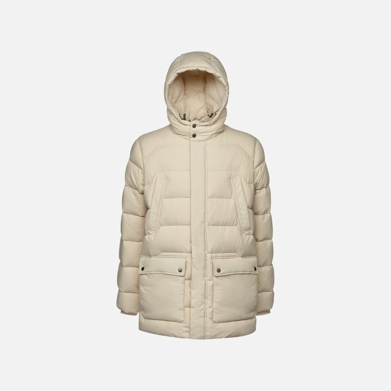 Beige Men's Down Jacket Geox Elver - Mens