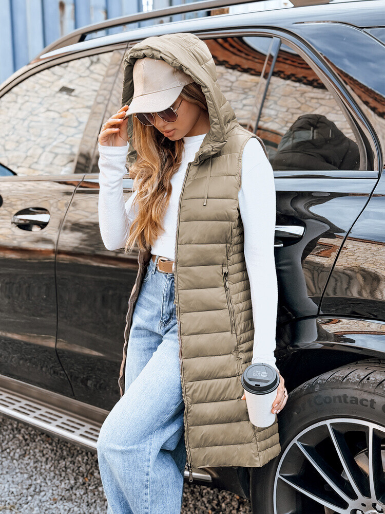 Dámska pikovaná vesta s kapucňou