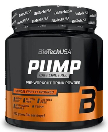 Biotechusa pump caffeine free 330 g - citronový ledový čaj