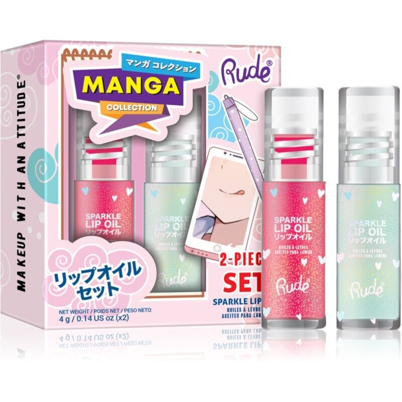 Rude Cosmetics Manga Collection sada na pery Watermelon And Mint Duo 2x2 g